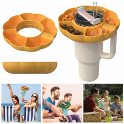 Sinknap Tumbler Snack Bowl Food Grade Smooth No Odor Solid Color Reusable Snack Ring 5 Compartment Water Cup Upper [...]