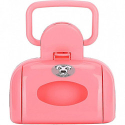 Pets Pooper Scooper,pink Dog Waste Cleaning Tool With Storage Case Humanized Gift