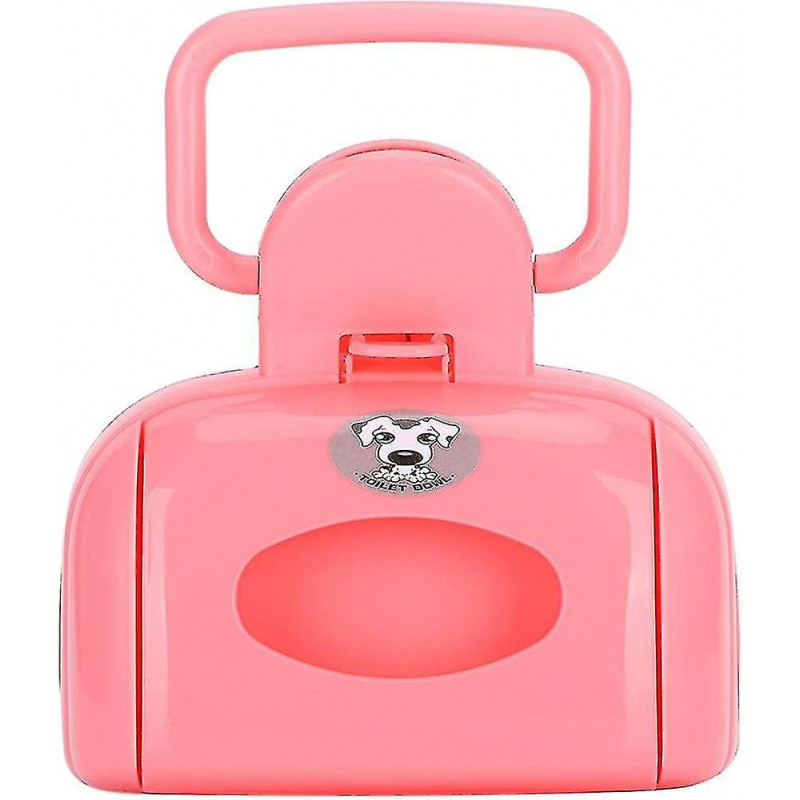Pets Pooper Scooper,pink Dog Waste Cleaning Tool With Storage Case Humanized Gift