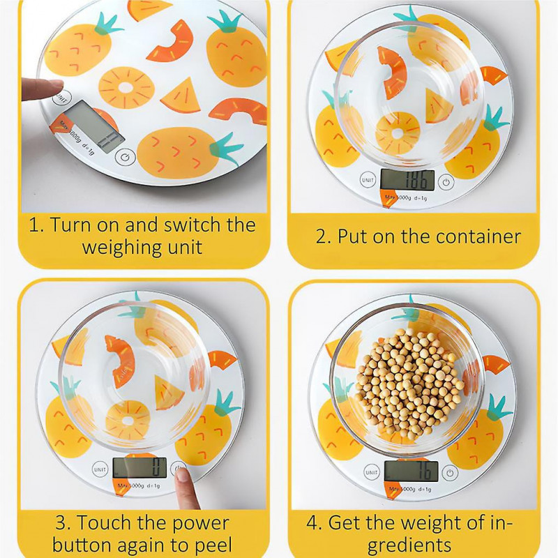 Cute Digital Food Scale Precise Kitchen Scale Sensitive Electric Food