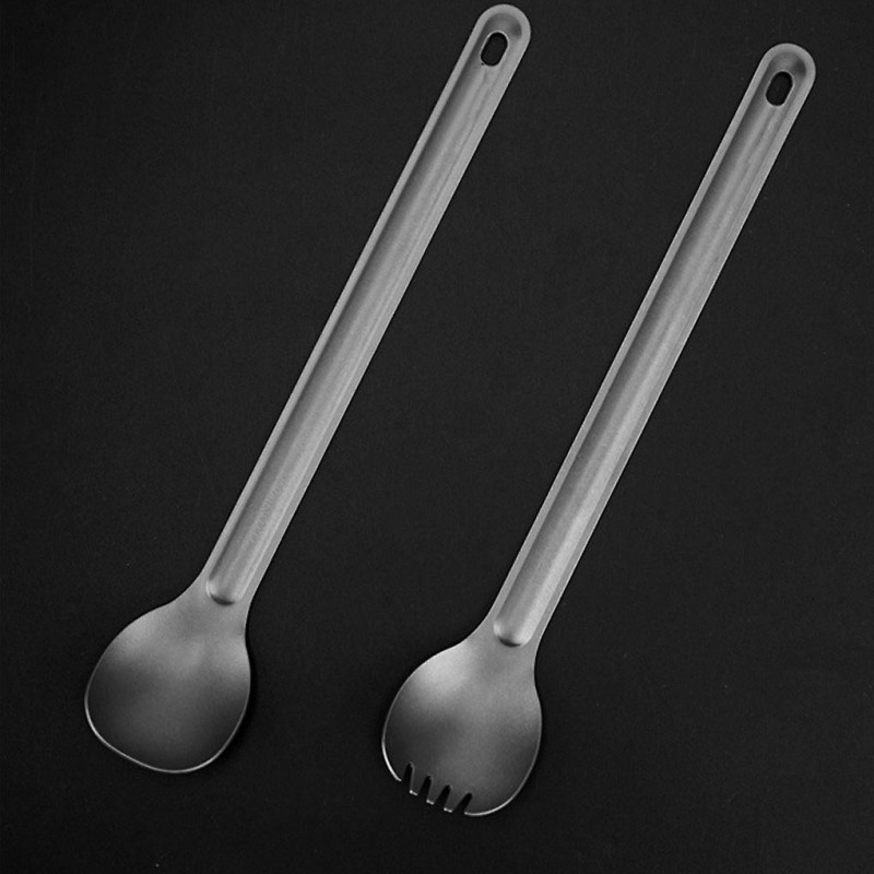 Long Handle Spoon Portable Barbecue Backpacking Tableware Baking