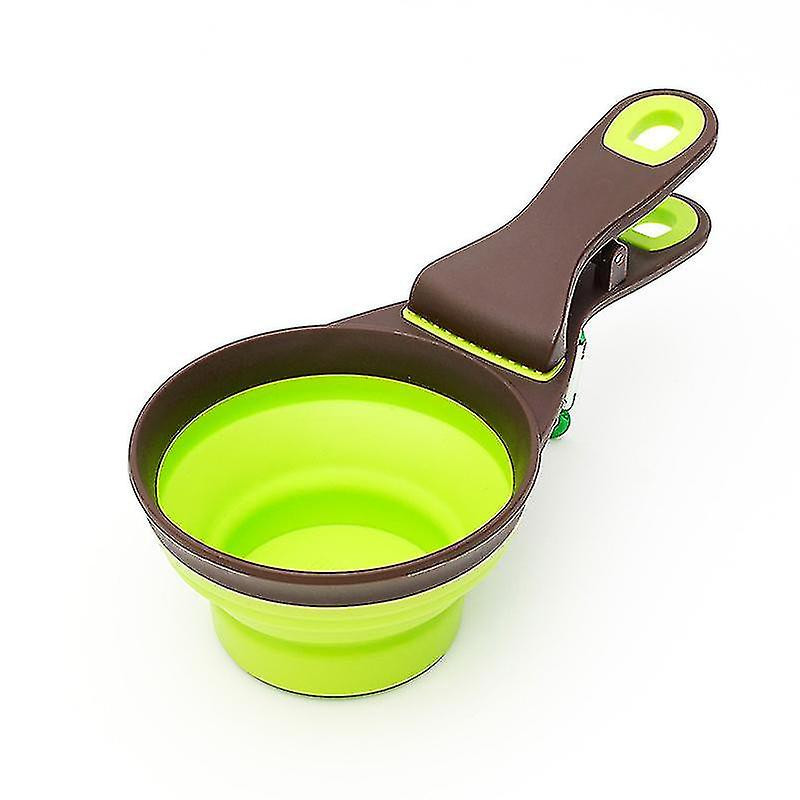 Scoop pliable pet Scoop Silicone Tasses à mesurer Set Sealing Clip 3 En 1 Multi-fonction Scoop Bowls Bag Clip 1 [...]