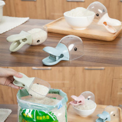 Cute Cartoon Pet Food Scoop Plastic Duckbilled Sealed Clip For Cat Dog Food Spoon Multi-purpose Feeder Water Bowl [...]