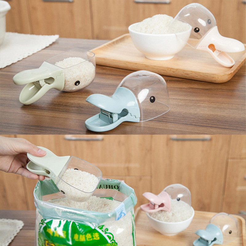 Cute Cartoon Pet Food Scoop Plastic Duckbilled Sealed Clip For Cat Dog Food Spoon Multi-purpose Feeder Water Bowl [...]