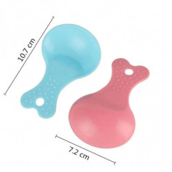 2Pcs Plastic Pet Food Spoon Dog Cat Food Shovel Feeder Pet Feeding Supplies Pink Green Blue Optional 2Pcs Plastic Pet Food Spoon Dog Cat Food Shovel Feeder Pet Feeding Supplies Pink Green Blue Optional