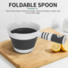 2 Pack Foldable Water Ladle, Collapsible Water Scoop Dipper, Folding Bath Spoon Ladle, Space Saving for Kitchen Bathroom