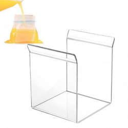 Zipper Closure Bag Holder Kitchen Food Snack Seal Sealing Bag Non Slip Storage Sandwich Bags Hands- Zipper Closure Bag Holder Kitchen Food Snack Seal Sealing Bag Non Slip Storage Sandwich Bags Hands-