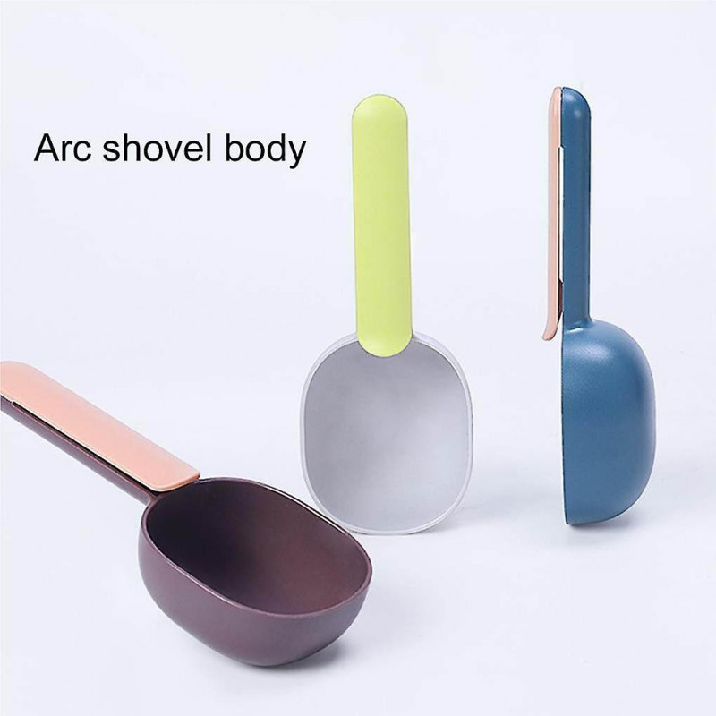 Multifunctional dog food spoon pet spoon dog food feeding spoon with sealed bag clip creative measuring cup