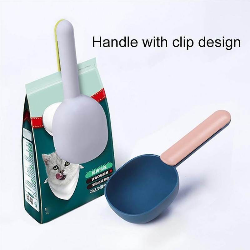 Multifunctional dog food spoon pet spoon dog food feeding spoon with sealed bag clip creative measuring cup