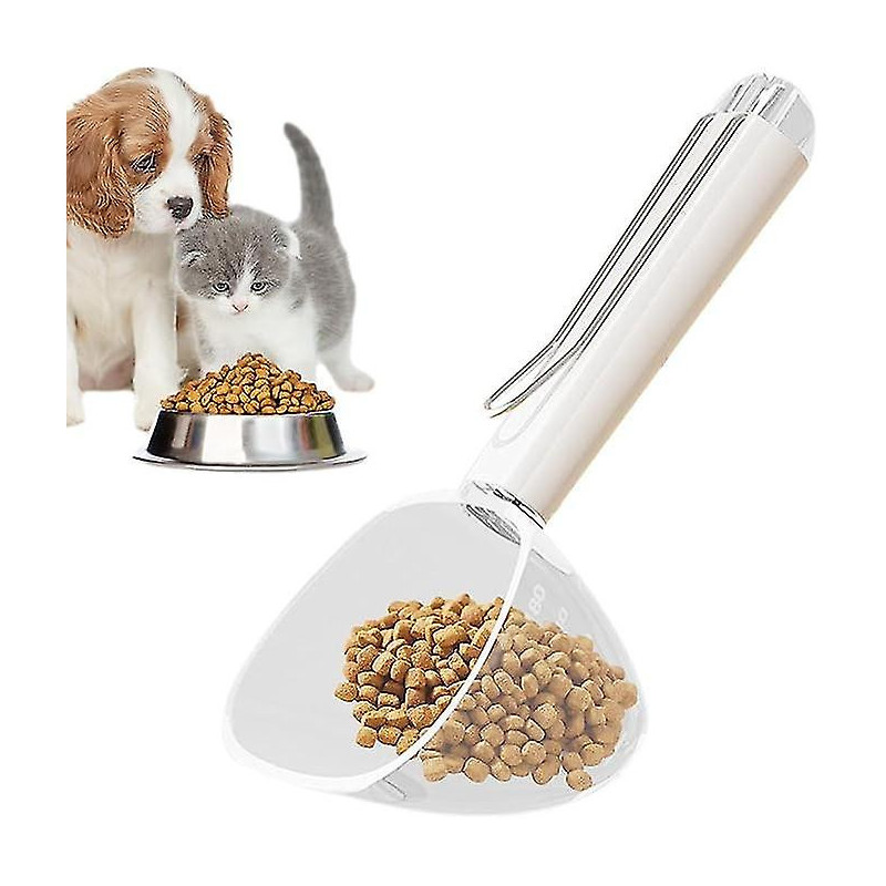 Cat Food Measuring Cup, Spoon for Dog Food - Dog Food Scoop with Measuring Lines - Pet Food Measuring Cup and Spoon