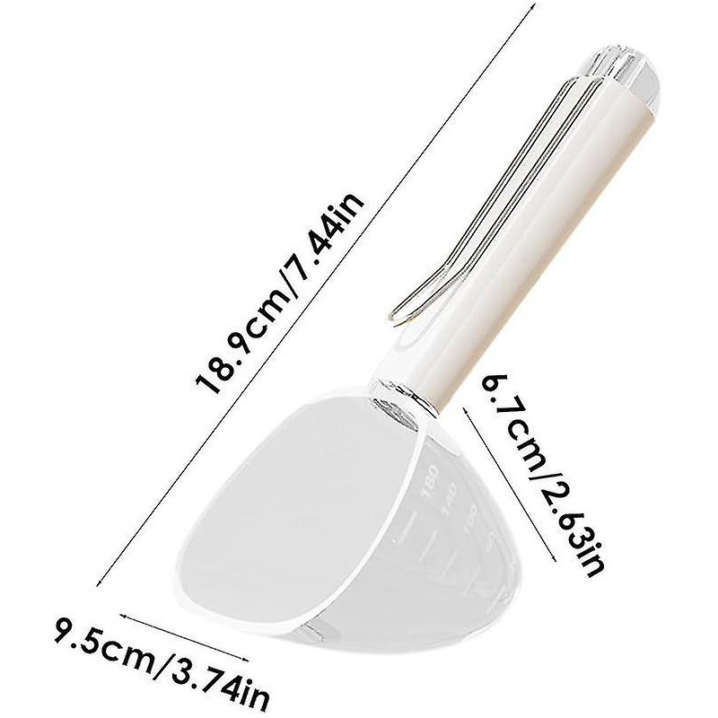 Cat Food Measuring Cup, Spoon for Dog Food - Dog Food Scoop with Measuring Lines - Pet Food Measuring Cup and Spoon