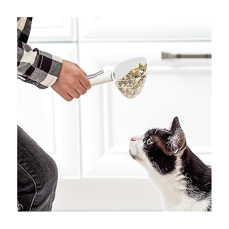 Cat Food Measuring Cup, Spoon for Dog Food - Dog Food Scoop with Measuring Lines - Pet Food Measuring Cup and Spoon