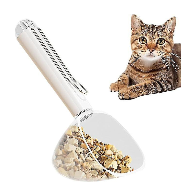 Cat Food Measuring Cup, Spoon for Dog Food - Dog Food Scoop with Measuring Lines - Pet Food Measuring Cup and Spoon