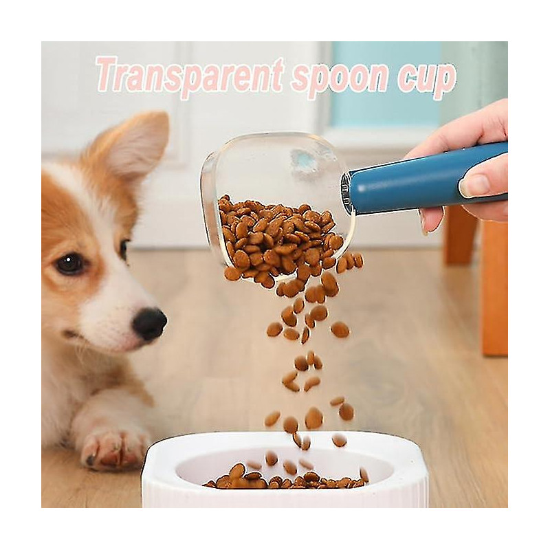 2 Pack Measuring Scoop with Clip - 250ml for 120g Dog Food - Pet Spoon - Pet Food Scoop - with Scale - Scoop