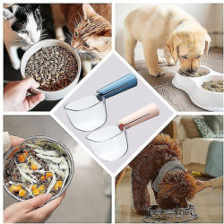 2 Pack Measuring Scoop with Clip - 250ml for 120g Dog Food - Pet Spoon - Pet Food Scoop - with Scale - Scoop 2 Pack Measuring Scoop with Clip - 250ml for 120g Dog Food - Pet Spoon - Pet Food Scoop - with Scale - Scoop
