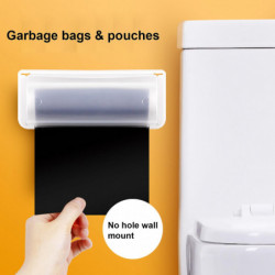 1 Set Kitchen Storage Box Transparent And Visible Wall Mounted Punch-free No Marking Garbage Bag Storage Box For [...]