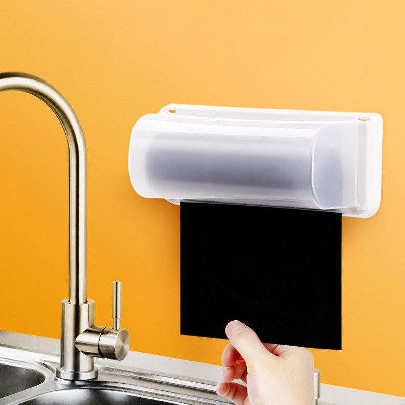 1 Set Kitchen Storage Box Transparent And Visible Wall Mounted Punch-free No Marking Garbage Bag Storage Box For [...]