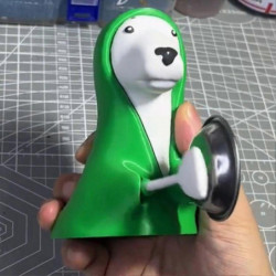 Green Puppy Sound Making Toy with Spoon Rice Bowl Creative Funny Dog Movements Knock Basin Dog Toy for Stress [...]