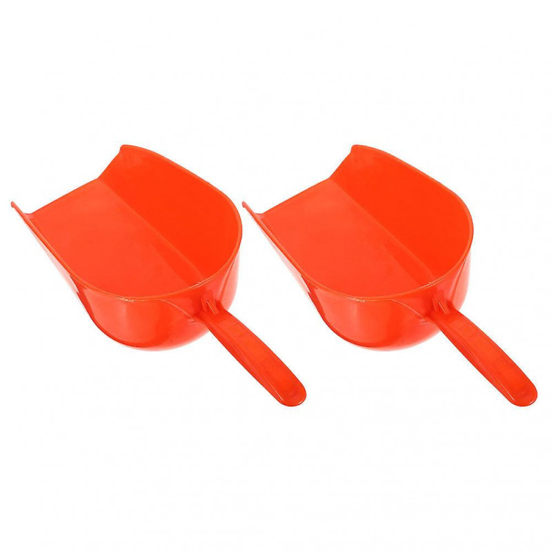 2Pcs Feeding Shovel Reusable Plastic Scoop Large Shovel Multi-use Poultry Feed Shovel for Farm Feeding