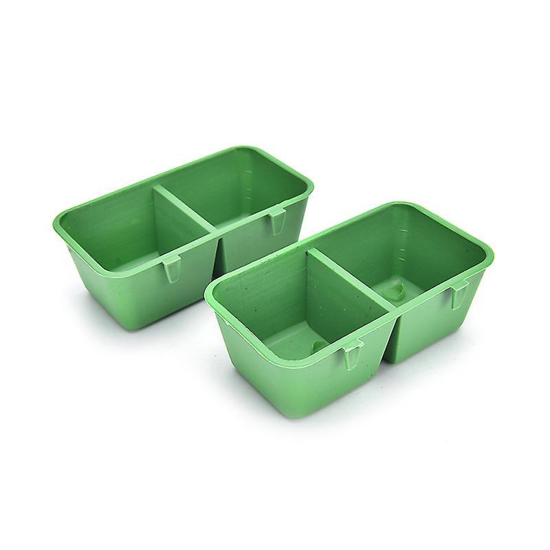 2 In 1 Parrot Food Water Bowl Cups Plastic Birds Pigeons Cage Sand Cup Feeding
