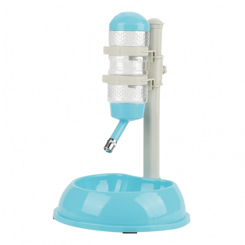 Adjustable Dog Bowl Food Dispenser Drinking Bowl Feeder for Pets Cats Dogs Blue