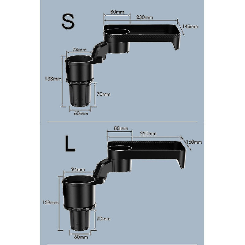 Car Swivel Mount Holder Travel Cup Coffee Table Stand Food Tray 360 Swivel Arm