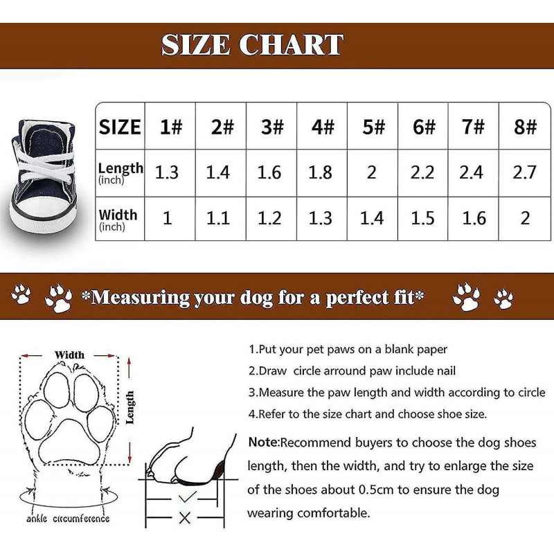 4 Pcs pet dog puppy canvas sport shoes sneaker boots outdoor nonslip causal shoes