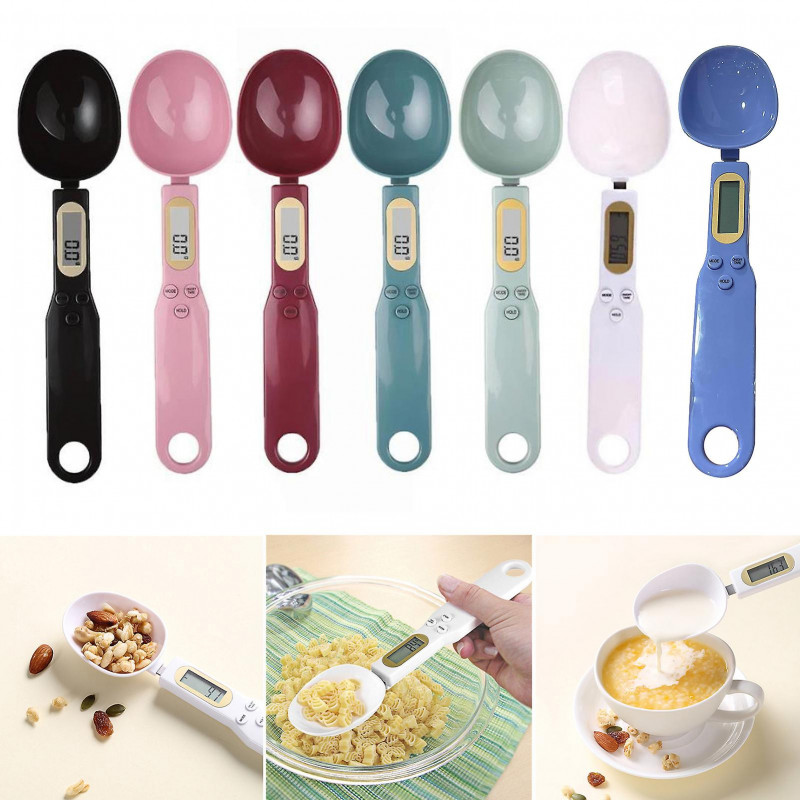 Digital Spoon Scale with Hanging Hole LCD Display Food Grade Plastic Spoon 0.1-500g Measurement Portable Food [...]