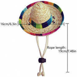 Chapeau de paille pour animaux de compagnie Drôle mexicain Sombrero Cap Décorations de fête pour anniversaire pour [...]