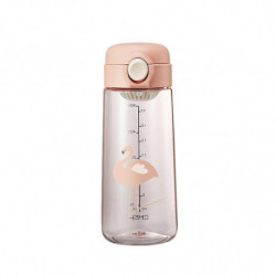 Cartoon Animal Plastic Water Cup Student Pop Lid Cup, Capacité: 450ml Cartoon Animal Plastic Water Cup Student Pop Lid Cup, Capacité: 450ml