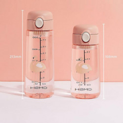 Cartoon Animal Plastic Water Cup Student Pop Lid Cup, Capacité: 450ml Cartoon Animal Plastic Water Cup Student Pop Lid Cup, Capacité: 450ml