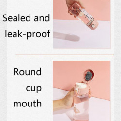 Cartoon Animal Plastic Water Cup Student Pop Lid Cup, Capacité: 450ml Cartoon Animal Plastic Water Cup Student Pop Lid Cup, Capacité: 450ml