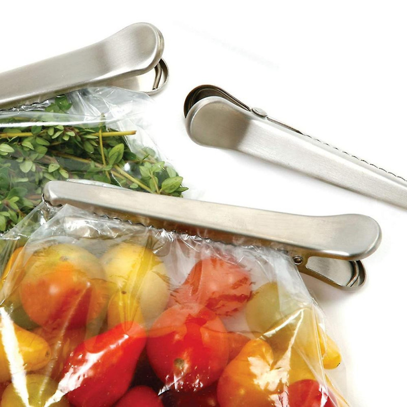 10Pcs Stainless Steel Food Storage Bag Sealing Machine Sealing Clip Kitchen Household Clip Tool