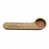 2-in-1Engraved Funny Coffee Scoop And Bag Clip Wooden Coffee Scoop And Bag Clip