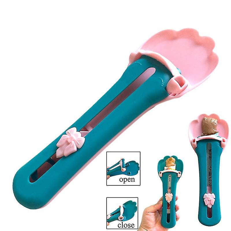 Pink spoon cat strip squeezer cat canned spoon cat strip spoon liquid food spoon cat food utensil SHZNV