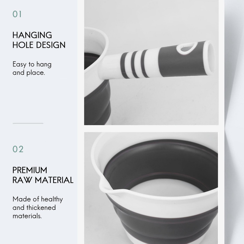 2 Pack Louche d’eau pliable, Pelle à eau pliable, Cuillère de bain pliante, Économie d’espace