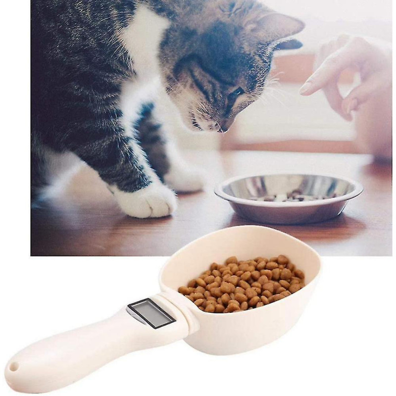 Pet Food Measuring Scoop Dog Food Measuring Cup,digital Scale Spoon Detachable Cup Feeding Bowls Fo