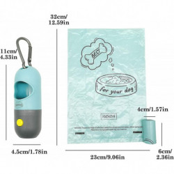 Dog Poop Waste Bags Holder With Led Flashlight|cute Doggie Poo Bags Dispenser For Pet Leash|trash Waste Bags [...]