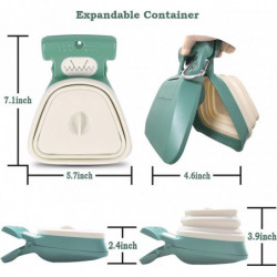 Portable Poop Scoop, Extendable Dog Poop Scoop With Dispenser For 3 Dog Poop Scoop Waste Bag Refills