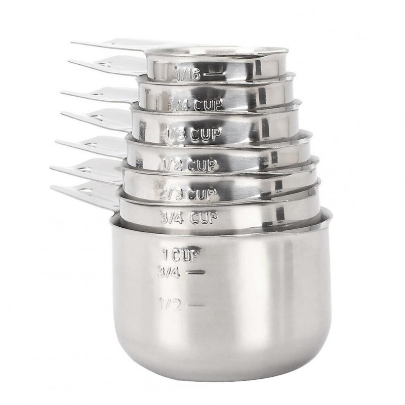 7pcsset Universal Kitchen Tool Measuring Spoon Stackable Weighing Powder Stainless Steel Easy Clean Accurate Cafe Home