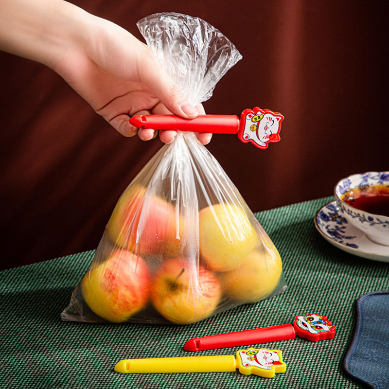 Cartoon Lucky For Cat Sealing Clip Portable Food Snack Bag Seal Clamps