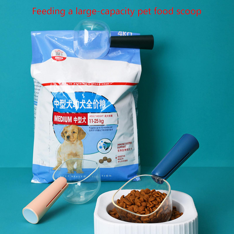 Pet Food Scooper With Measurements Scale Scoop Clear Spoon Comfortable Grip