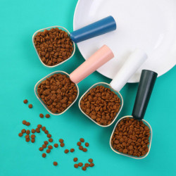Pet Food Scooper With Measurements Scale Scoop Clear Spoon Comfortable Grip Pet Food Scooper With Measurements Scale Scoop Clear Spoon Comfortable Grip