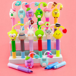6 Pcs Cute Cartoon Highlighter Detachable Combinable Paint Pen For Students 6 Pcs Cute Cartoon Highlighter Detachable Combinable Paint Pen For Students