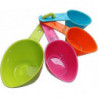 4 Pcs Pet Food Measuring Cups Plastic Pet Food Measuring Cups for Dogs Cats Birds Kitchen Accessories (Random Color)