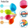4 Pcs Pet Food Measuring Cups Plastic Pet Food Measuring Cups for Dogs Cats Birds Kitchen Accessories (Random Color)