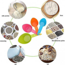 4 Pcs Pet Food Measuring Cups Plastic Pet Food Measuring Cups for Dogs Cats Birds Kitchen Accessories (Random Color) 4 Pcs Pet Food Measuring Cups Plastic Pet Food Measuring Cups for Dogs Cats Birds Kitchen Accessories (Random Color)