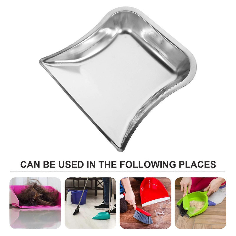 Household Trash Shovel Stainless Steel Litter Scoop Durable Dustpan Practical Cleaning Shovel