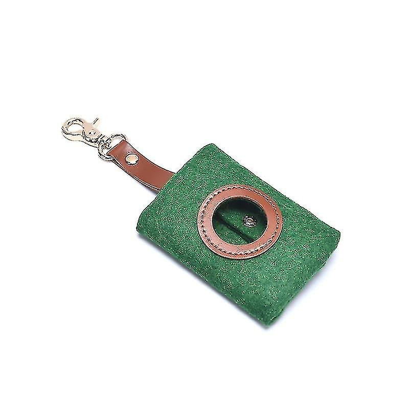 Portable Lightweight Dog Poop Bag Dispenser, 1 Piece, Green