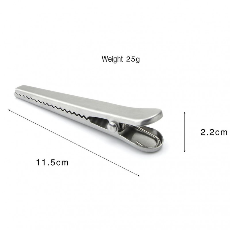 1 Pc Stainless Steel Food Storage Bag Sealer Sealing Clip Kitchen Home Clamp Tool